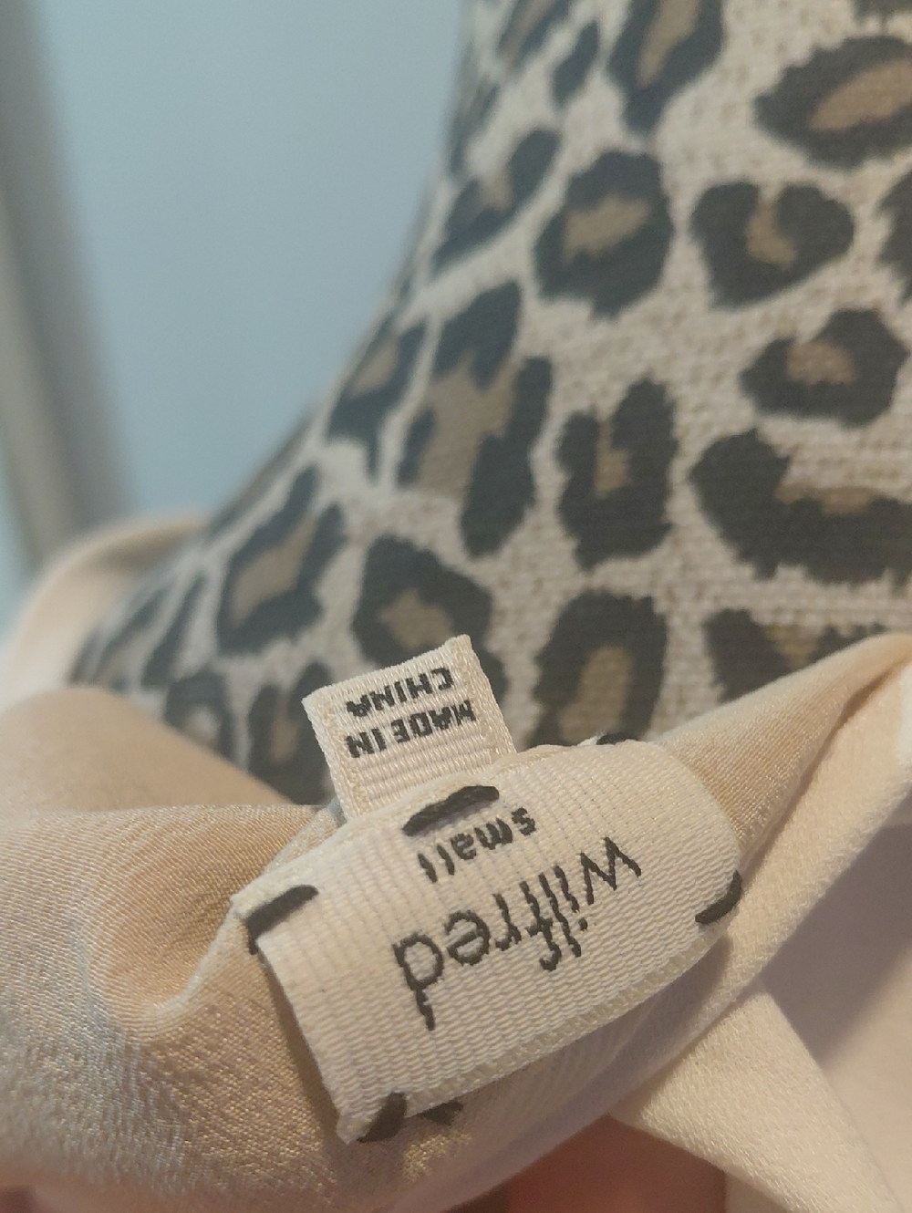 Wilfred Cream Top with Leopard Print Trim - Picture 4 of 8